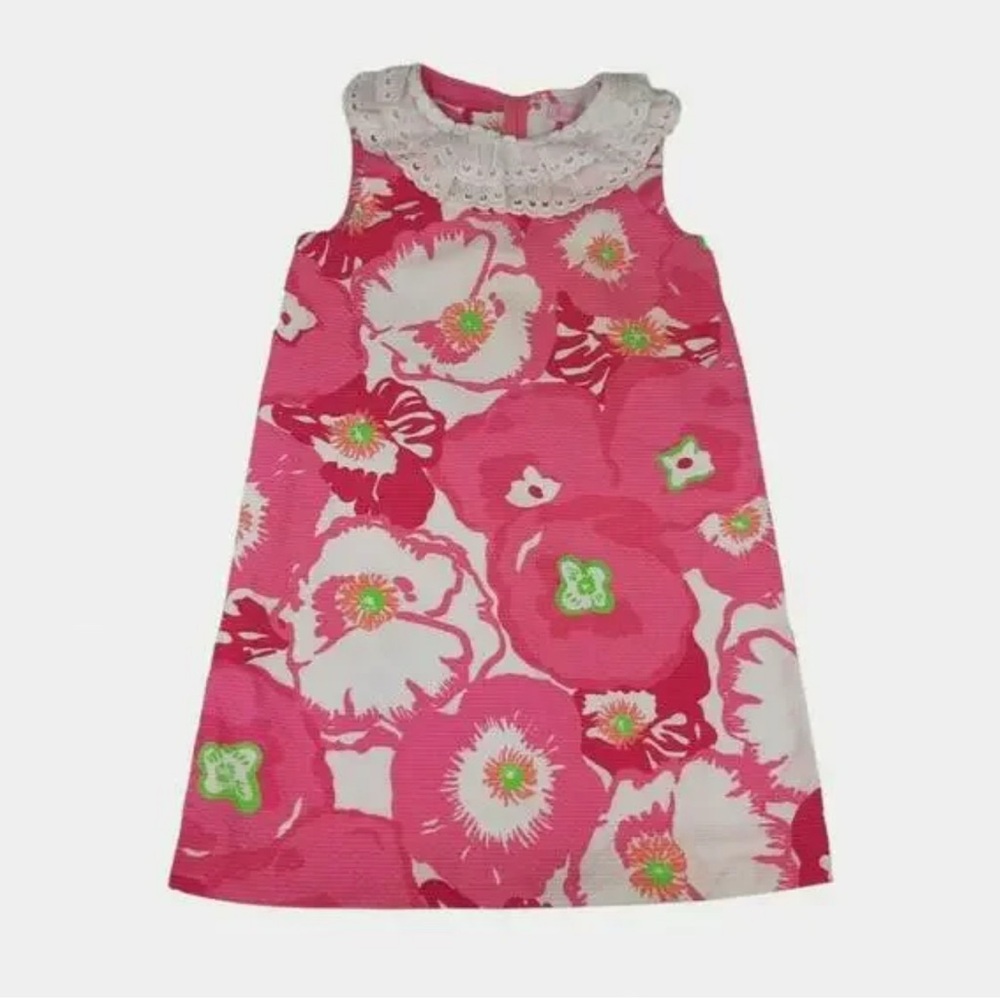Lilly Pulitzer for Target Shift Dress Hot Pink Cherry 
Youth girls small 5